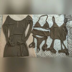 Laina Rauma Sheer Lingerie Set L/XL in "Jungle"